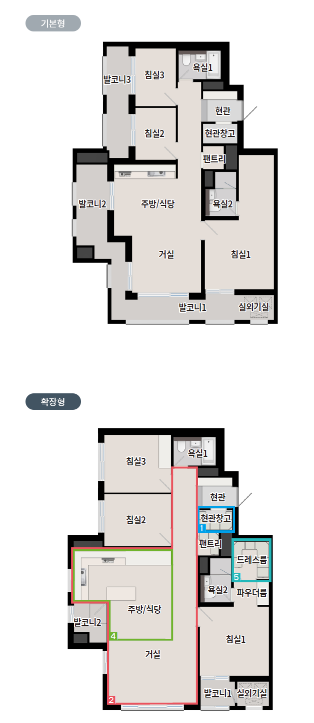84B 타입 평면도