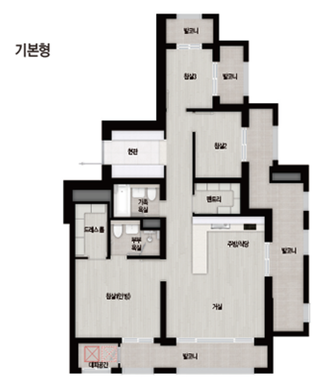 84F 타입 평면도