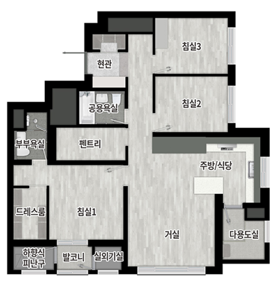 84B 타입 평면도