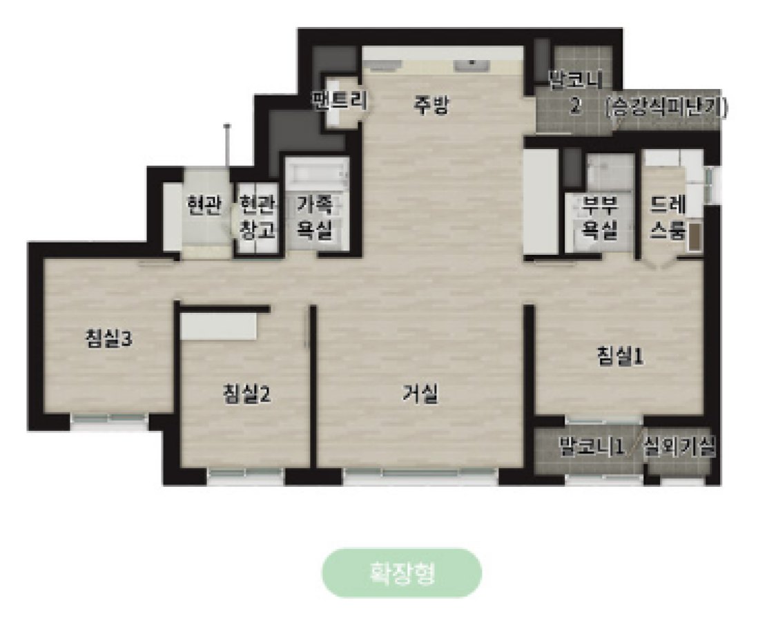 84A 타입 평면도