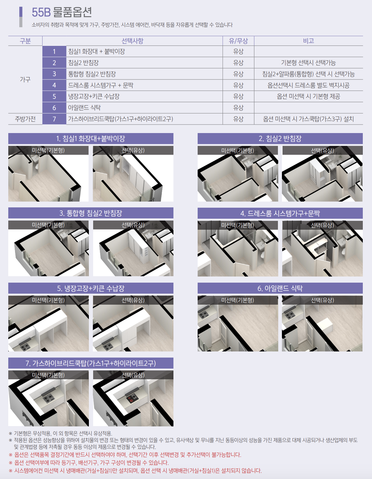 55B 타입 평면도
