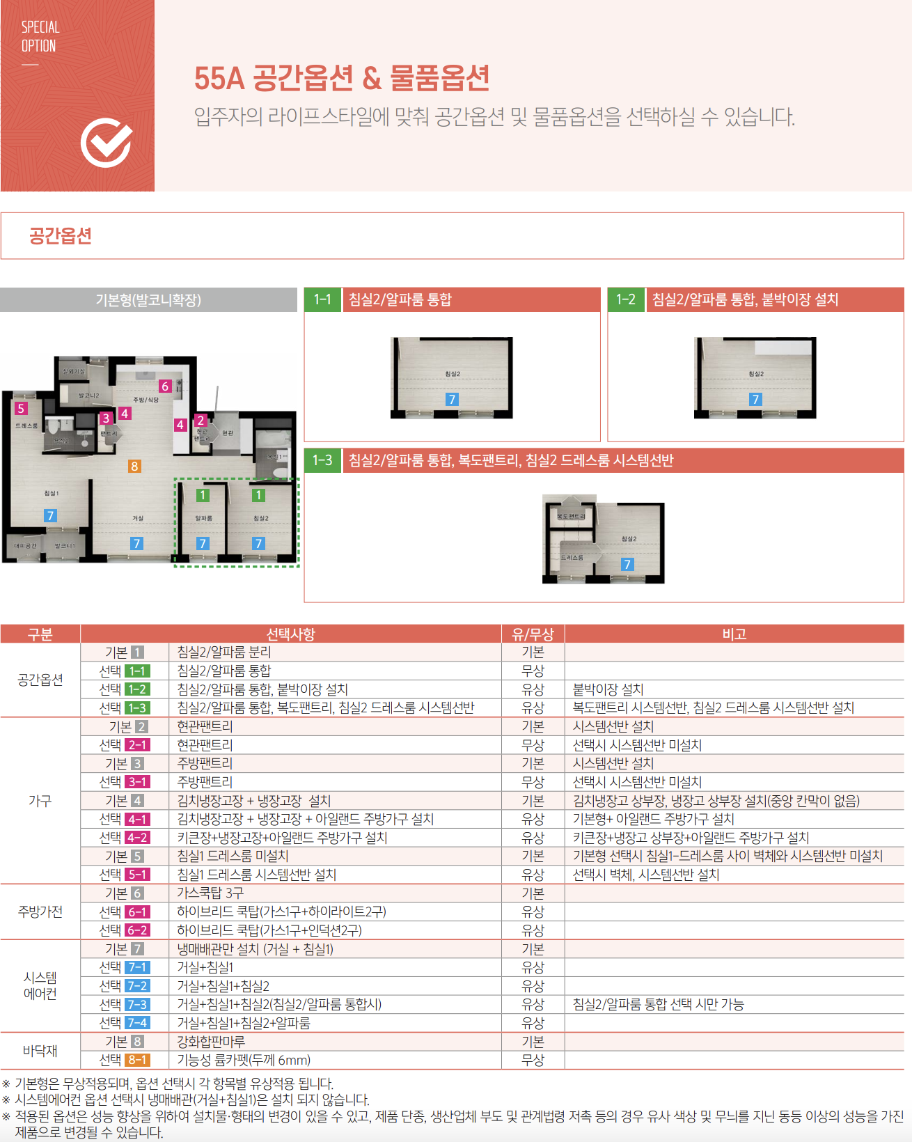 55A 타입 평면도