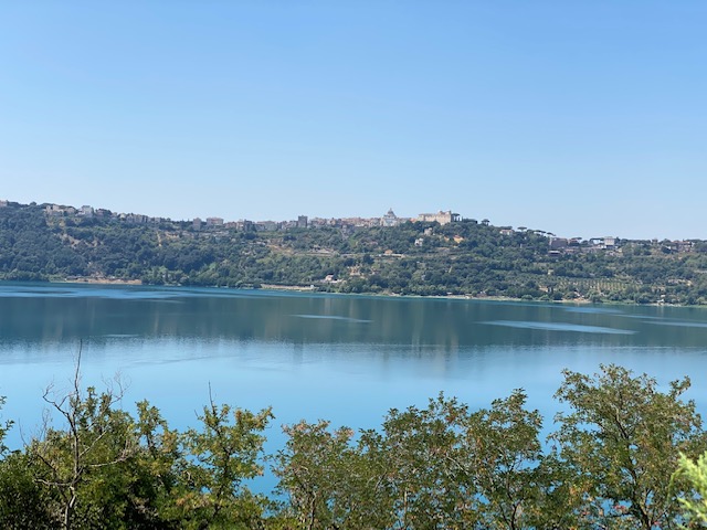 View of Lake Albano from restaurant near Castel Gandolfo