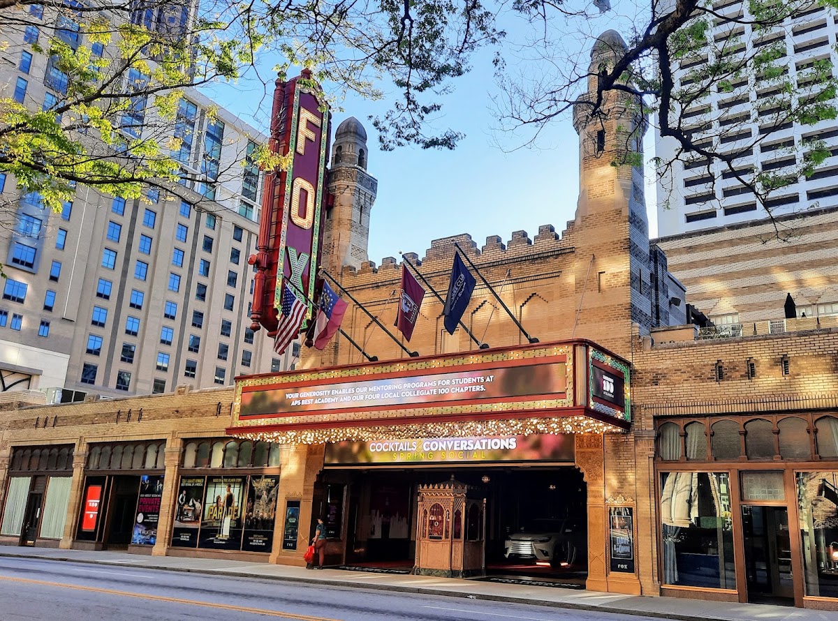 Fox Theatre, Midtown — the landmark marquee and Moorish facade on Peachtree Street