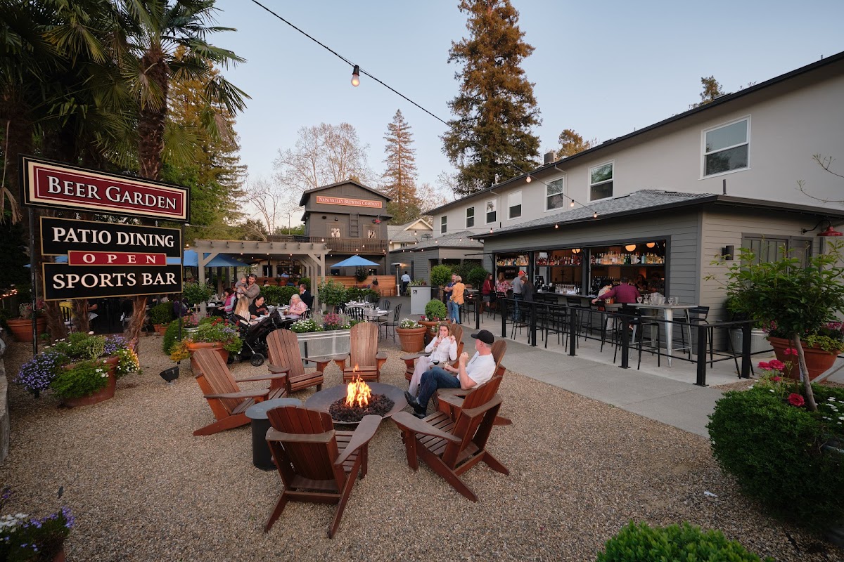 Calistoga Inn Restaurant & Brewery — charming budget-friendly Napa Valley wedding venue in Calistoga with outdoor beer garden, 17 rooms + cottage, capacity 150