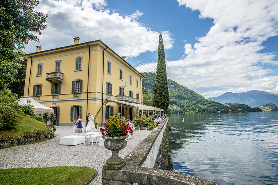 Aura Villa del Lago — boutique luxury wedding villa in Limonta on Lake Como with 8 ensuite rooms, intimate atmosphere, and capacity for 100 guests