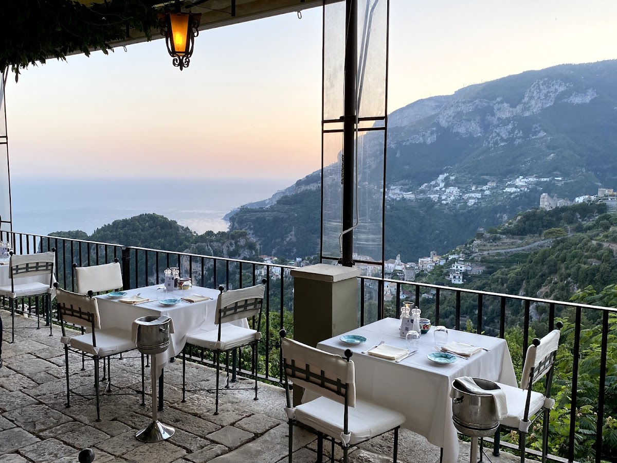 Villa Maria — boutique garden wedding hotel in Ravello with a panoramic restaurant terrace over the Dragone valley, capacity for 100 guests