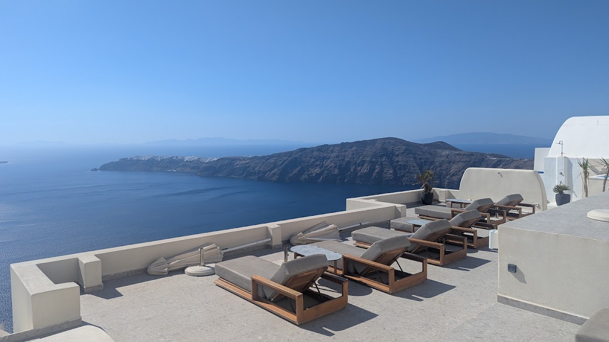 Andromeda Villas & Spa Resort — modest-budget caldera wedding venue in Imerovigli, Santorini with sea views and capacity for 60 guests