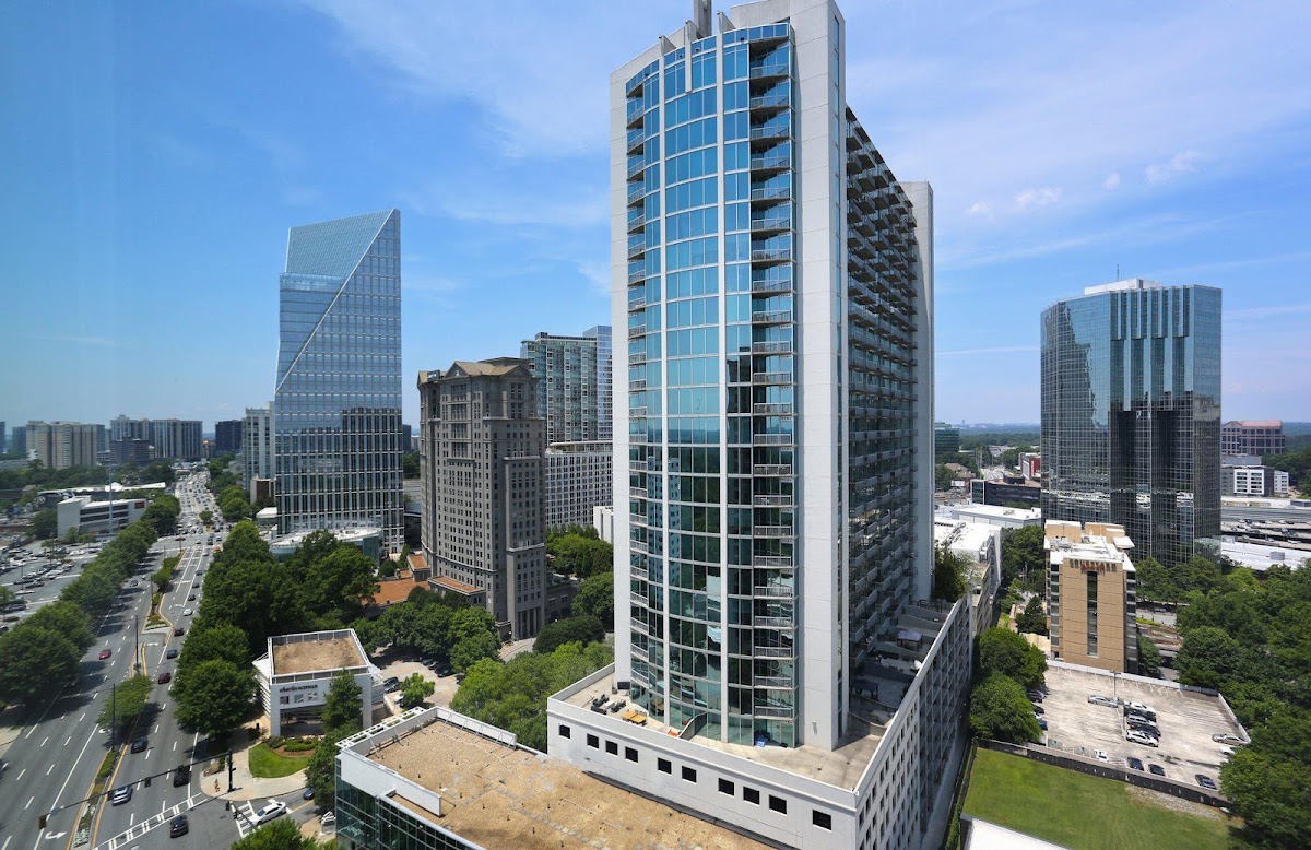 InterContinental Buckhead Atlanta — the hotel tower above Peachtree Road in Buckhead
