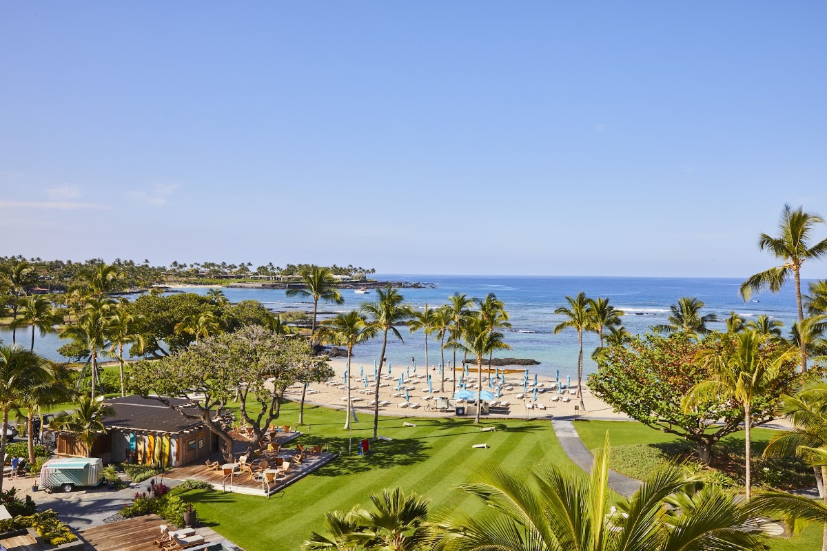 Mauna Lani, Auberge Collection — oceanfront lawns and beach on the Kohala Coast of Hawaiʻi Island