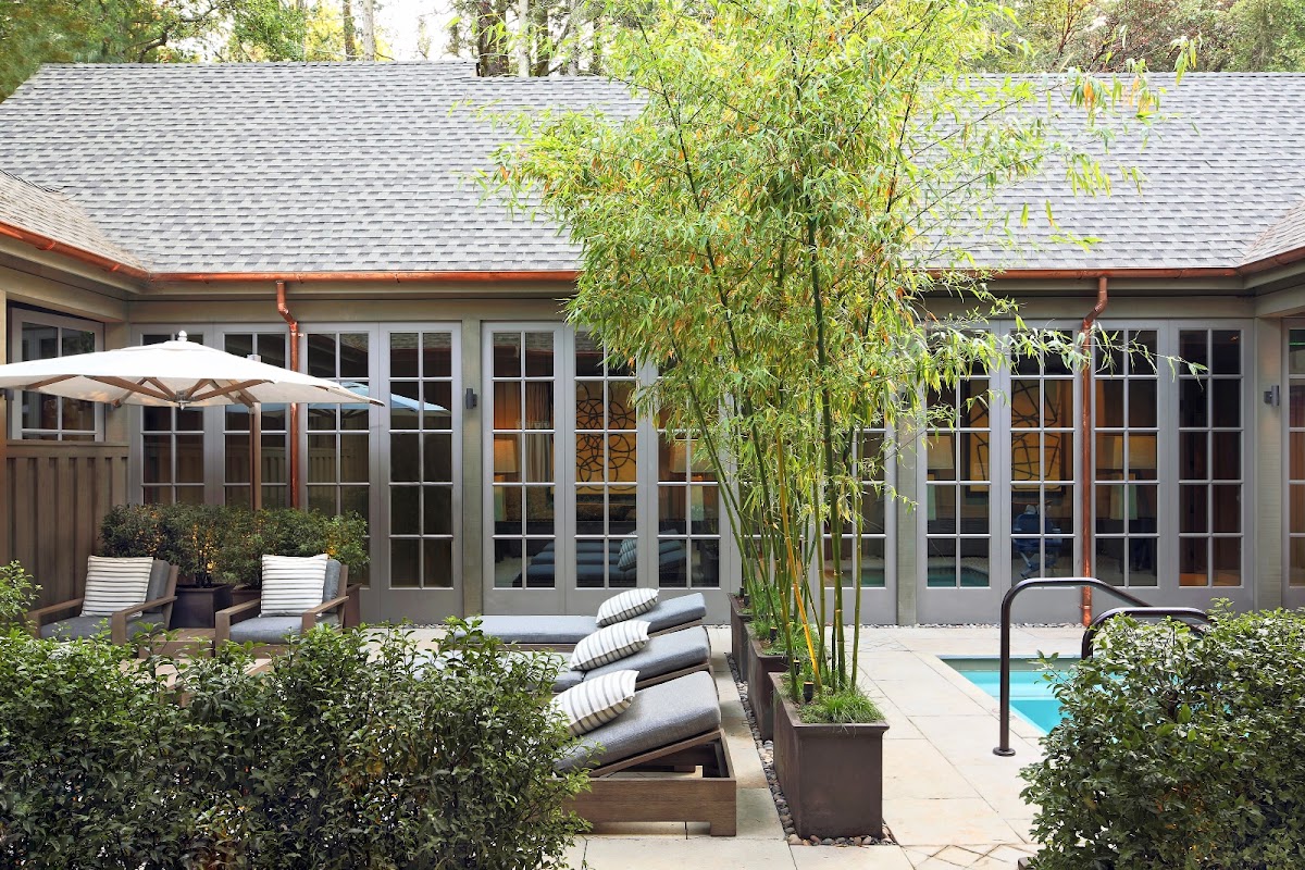 Meadowood Napa Valley — 250-acre New England-style luxury estate in St. Helena Napa with 36 cottages and lodges, croquet, golf, tennis, beautifully rebuilt after the 2020 fire, capacity 80