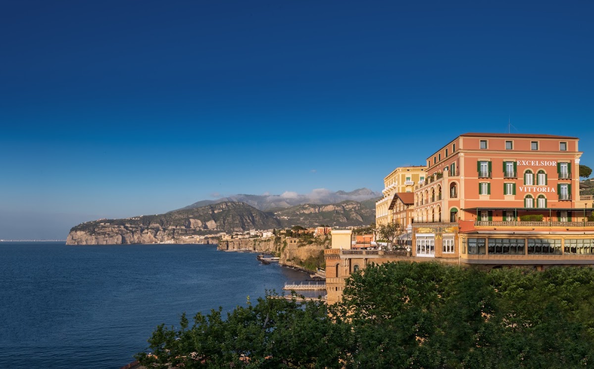 Grand Hotel Excelsior Vittoria — grand 1834 clifftop wedding hotel in Sorrento with Belle Epoque salons and five acres of citrus garden, capacity for 200 guests