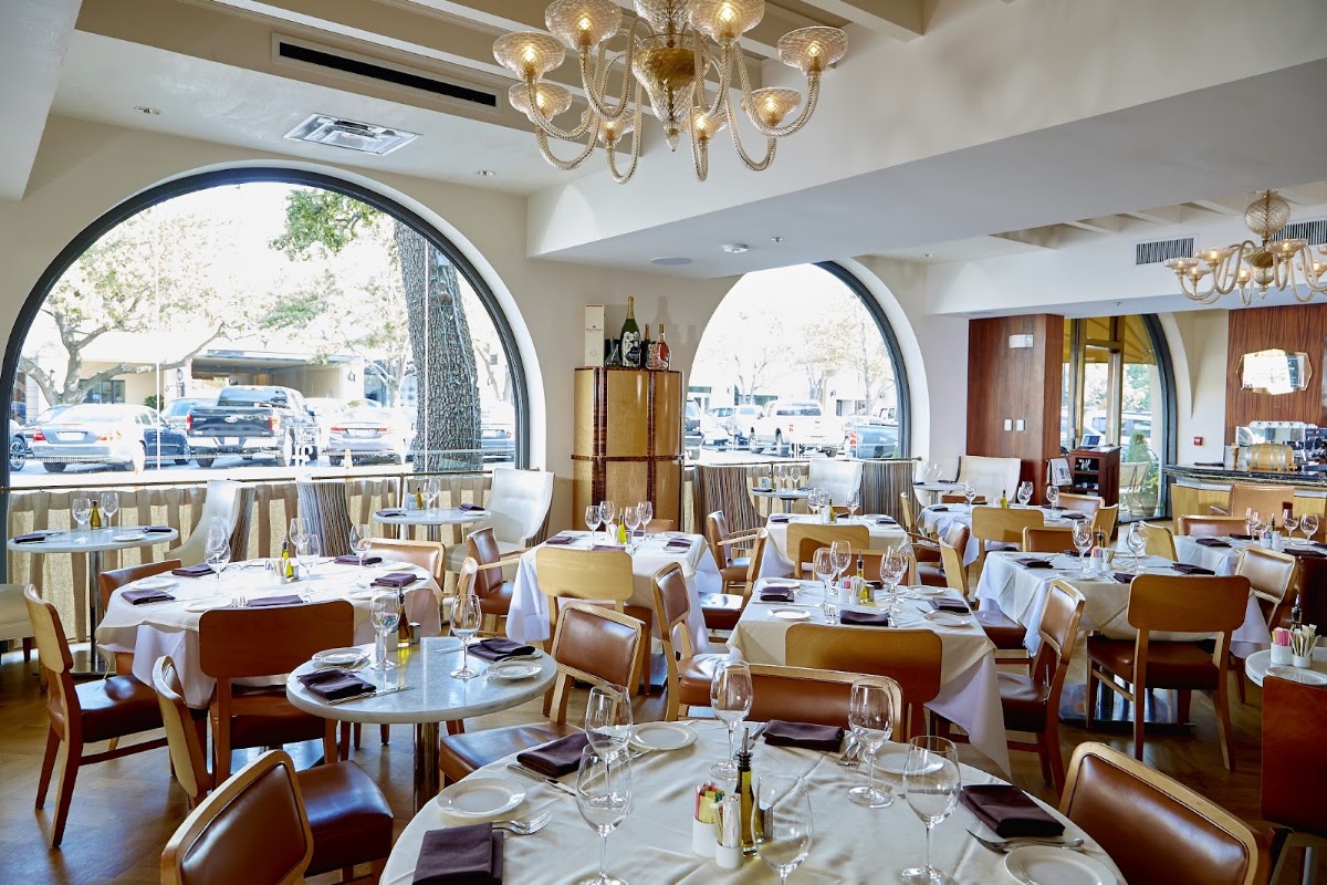 Bistro 31 and the Highland Park Village lights