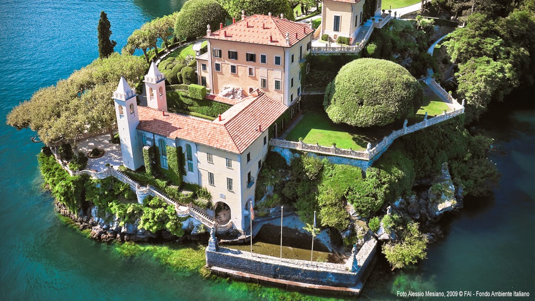 Villa del Balbianello — iconic 12th-century cinematic peninsula villa in Tremezzina on Lake Como (Star Wars and Casino Royale filming location) with terraced gardens and capacity for 130 guests, boat access only