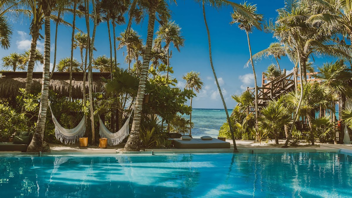 Jashita Hotel Tulum — Italian-owned boutique wedding venue on quiet Soliman Bay north of Tulum, with calm swimmable beach and capacity for 80 guests