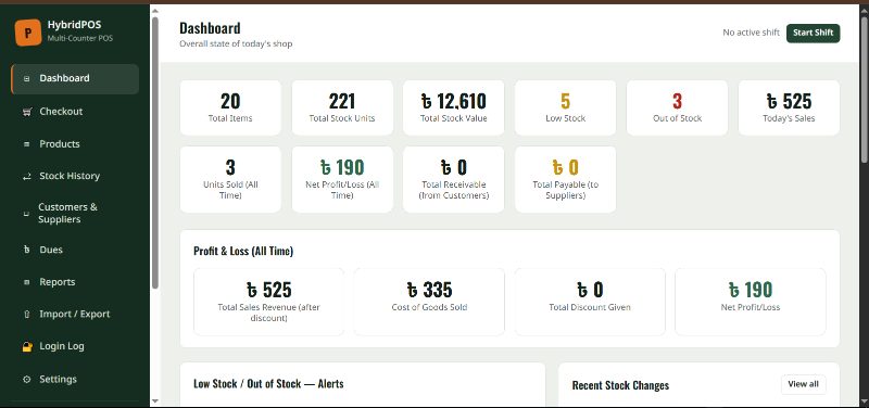 HybridPOS — Cloud-Based Multi-Counter POS & Inventory Management System