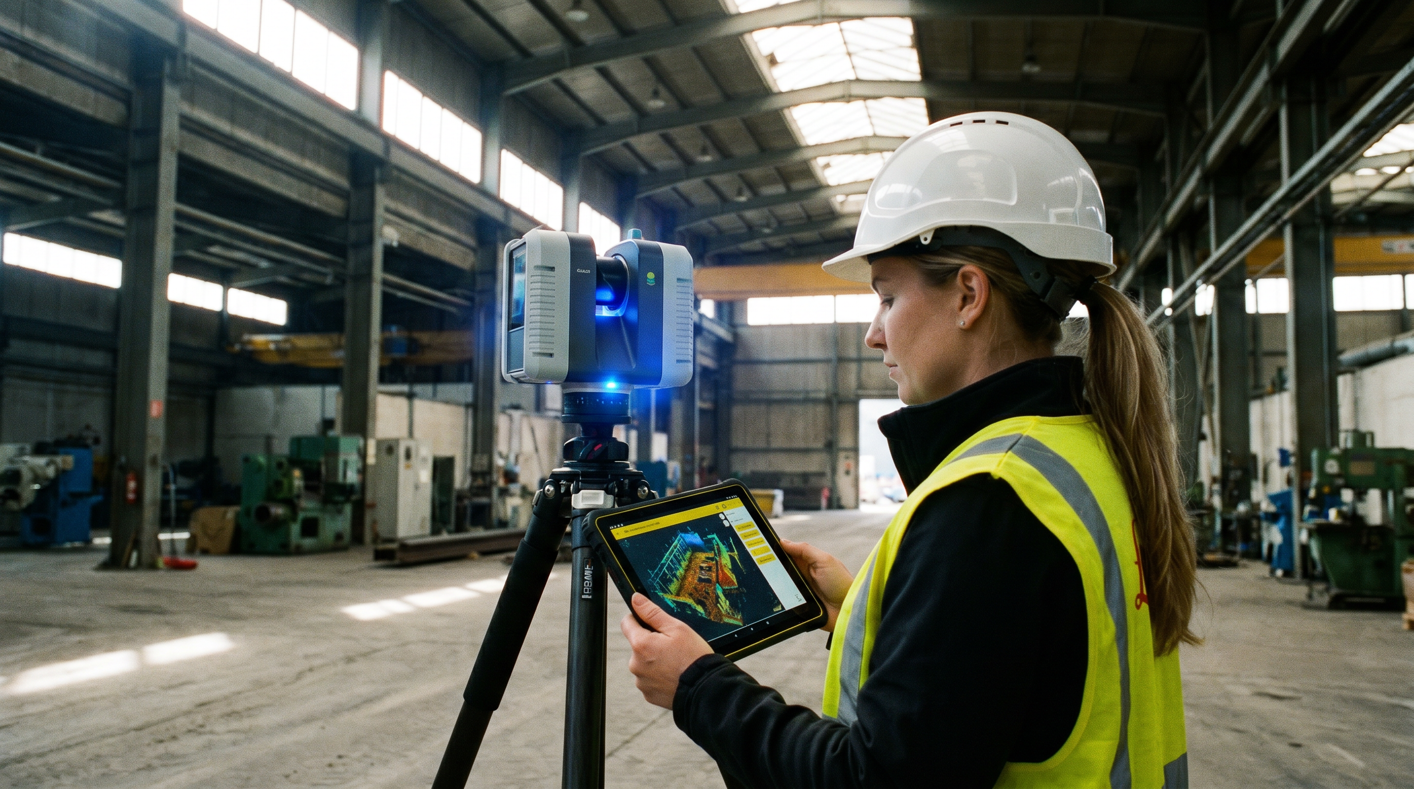 Laser scanner capturing colorized LiDAR point cloud indoors