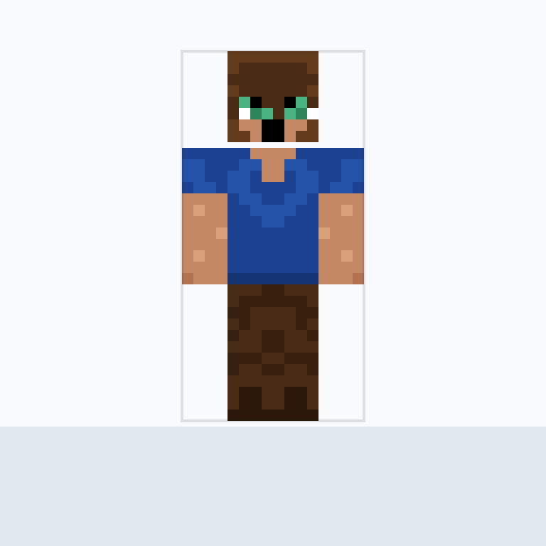 His eyes were like the shocking eyes I had in Minecraft Minecraft skin