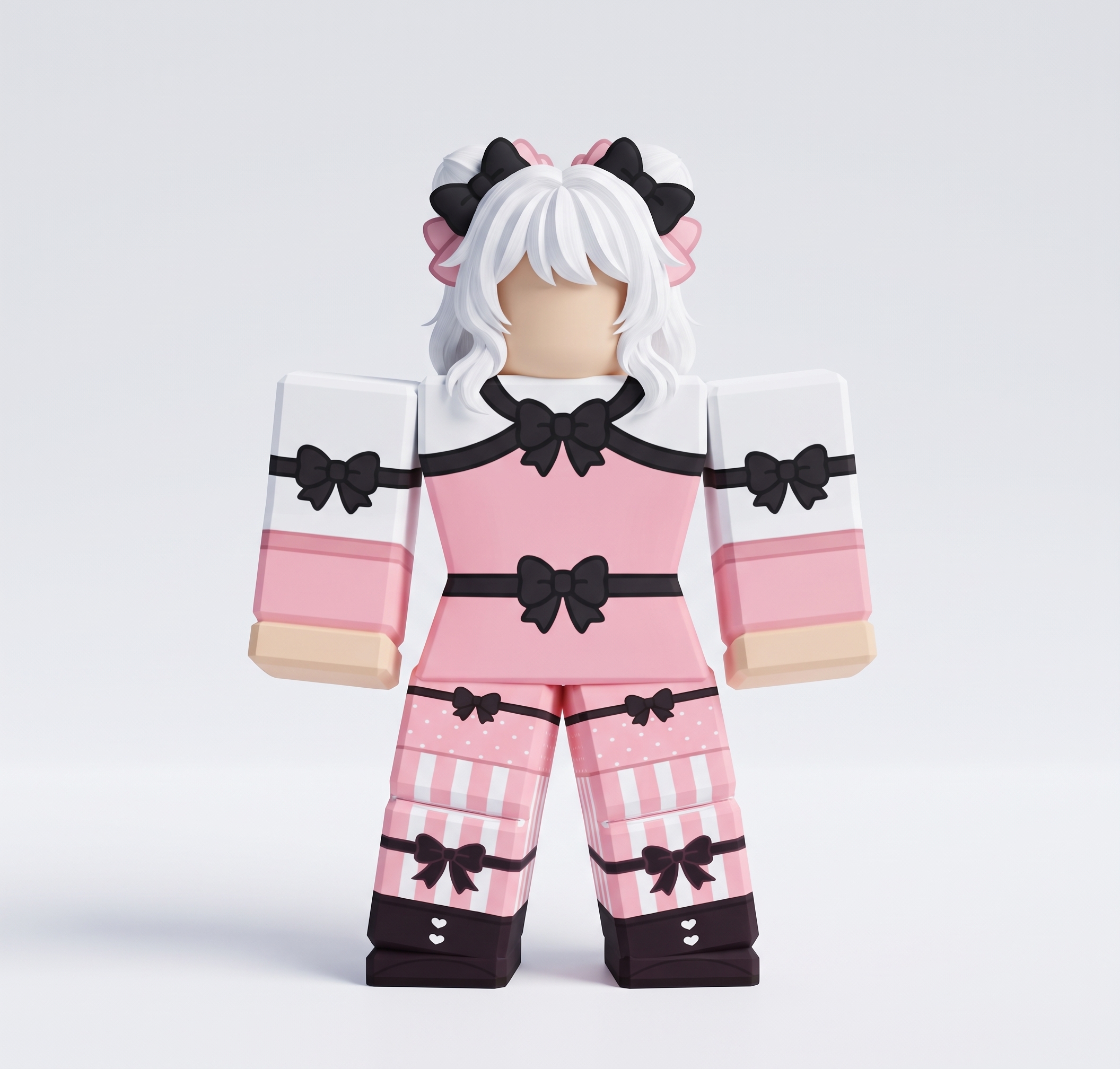 Kawaii White Hair Outfit