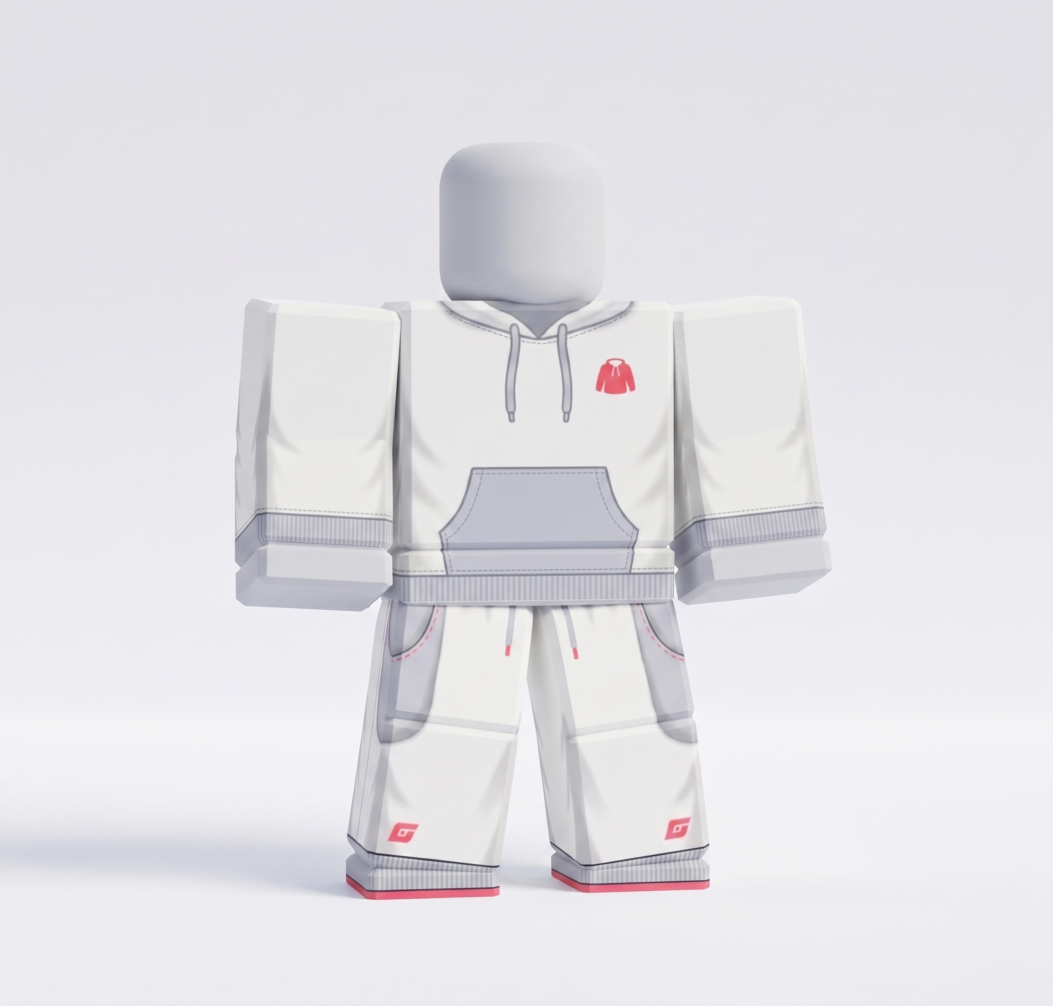 Minimal White Hoodie