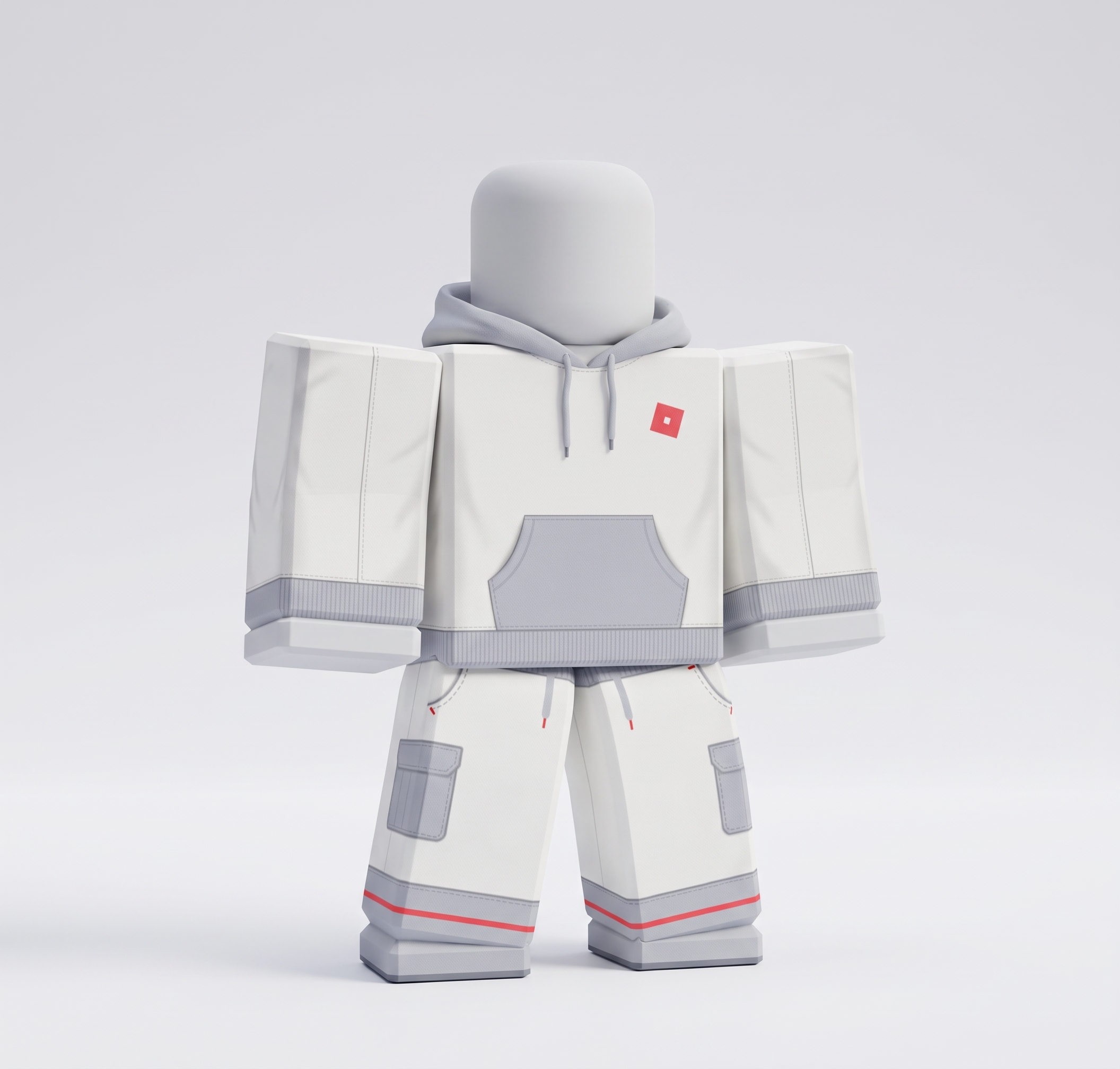 Minimal White Hoodie