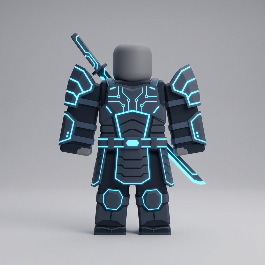 Cyber Samurai Neon Armor