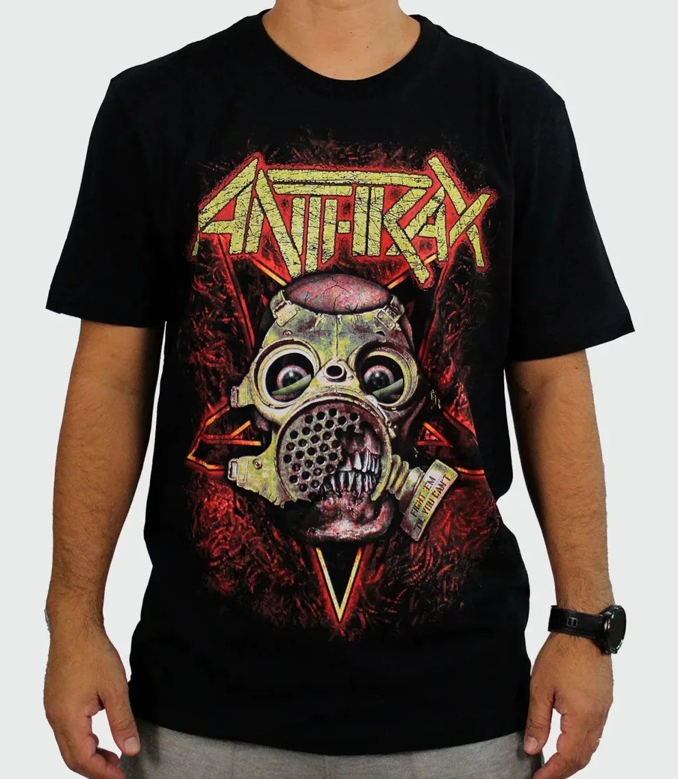 Anthrax, Gas Mask Skull TShirt