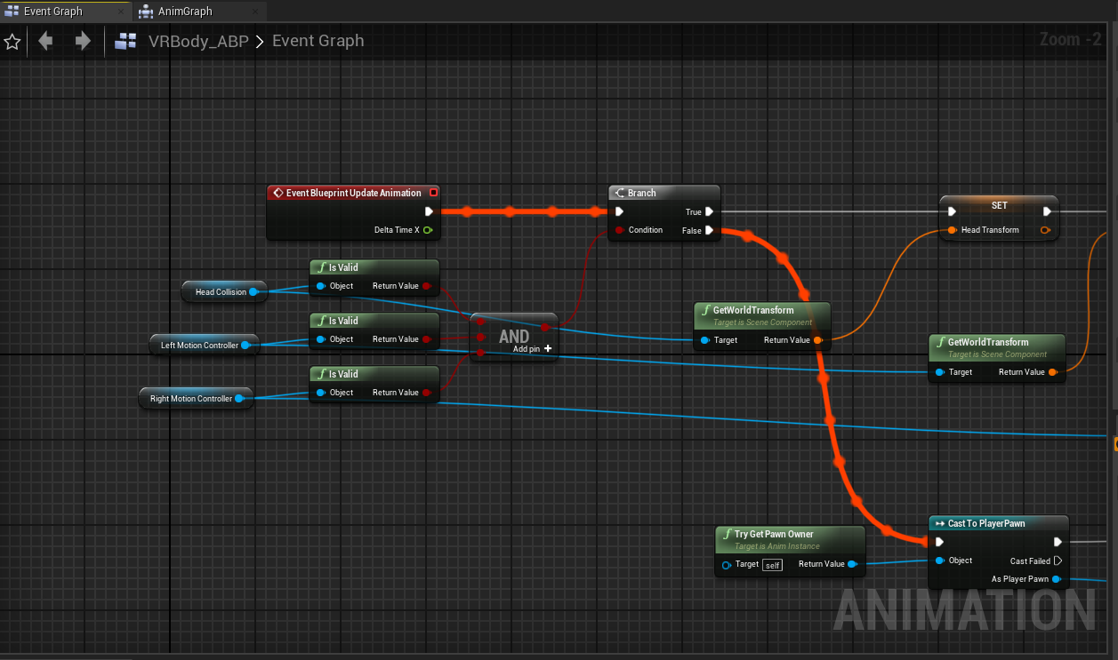 Event Nodes to set Head Transform