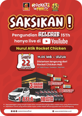 Pengundian Gelegar 15 Tahun Rocket Chicken