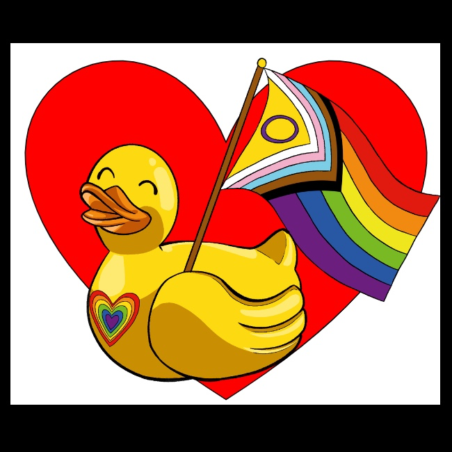 Rainbow Duck Lady