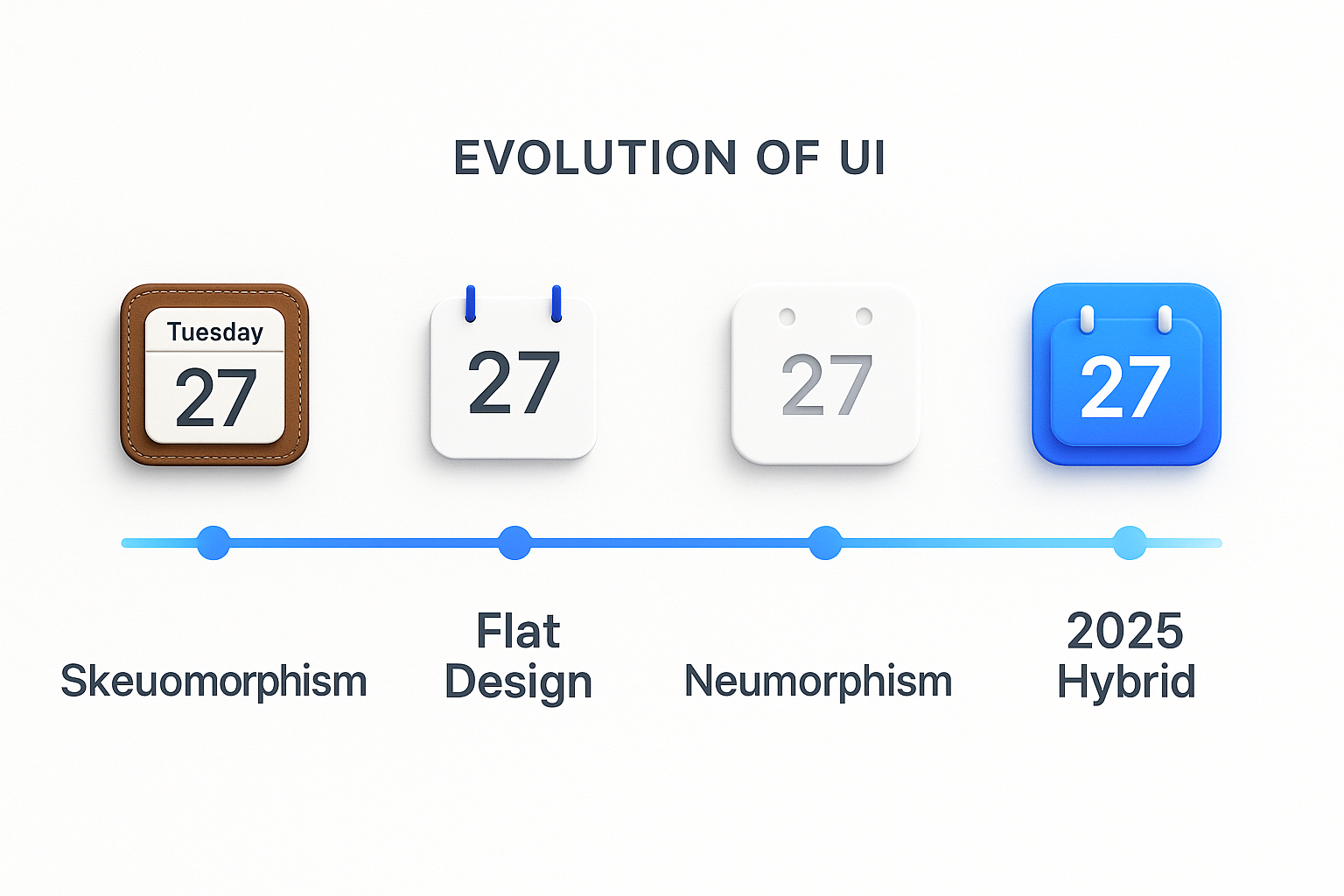 Evolution of ui, skeuomorphism