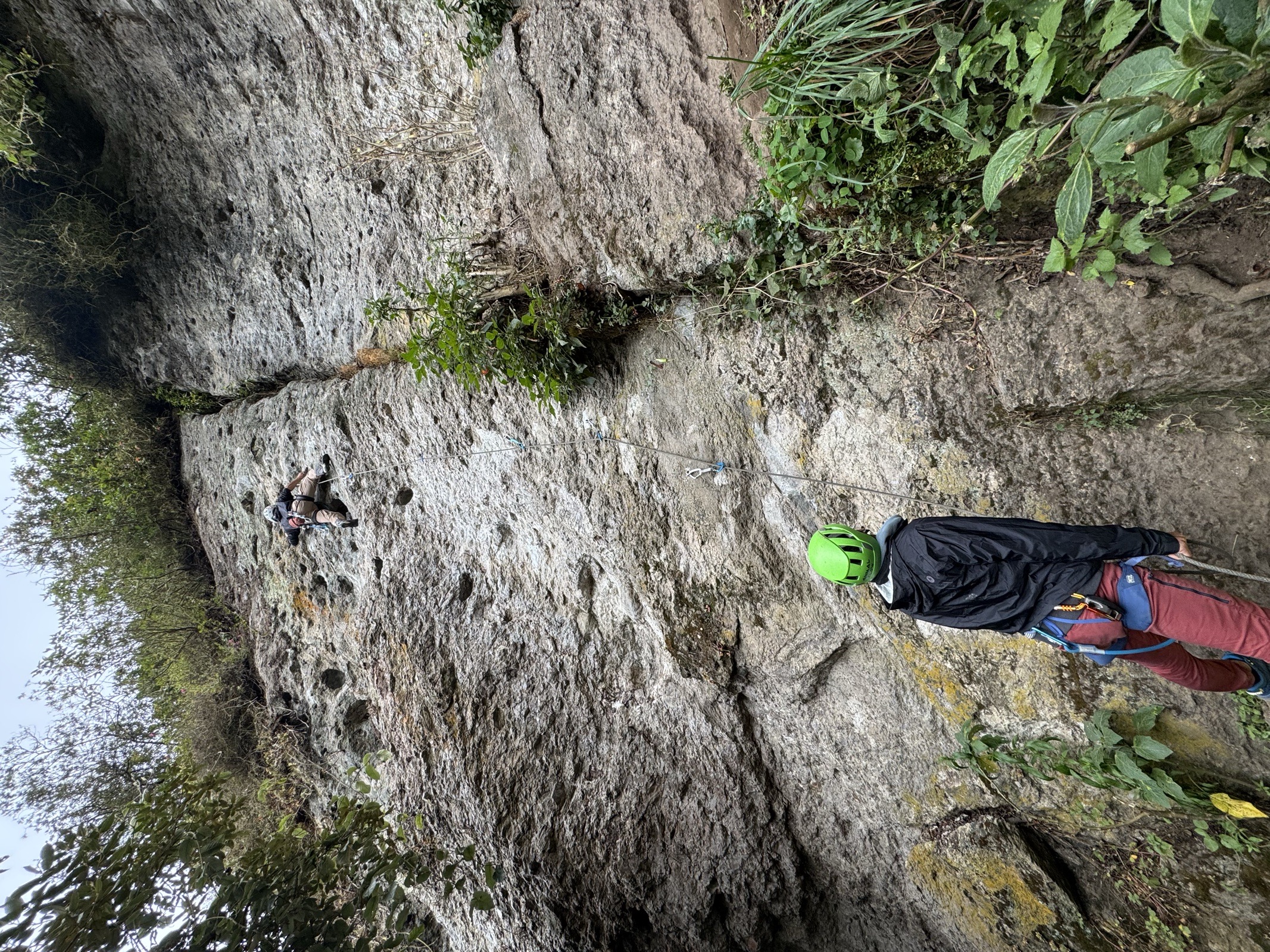 A climber on Malos Pensamientos