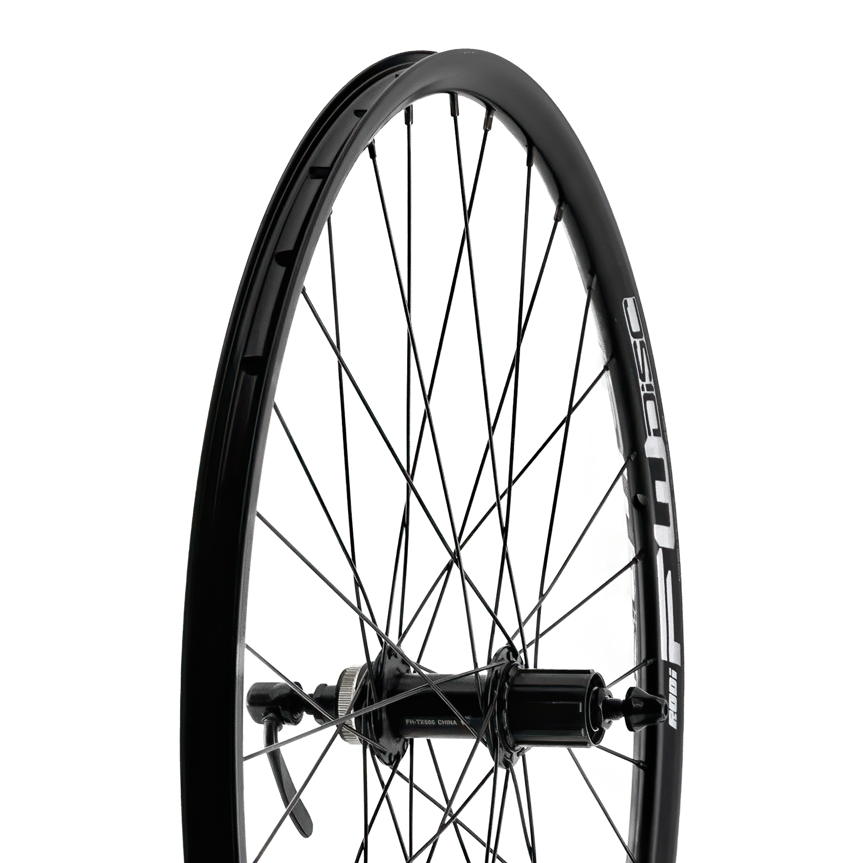 HÁTSÓKERÉK MTB 26 DUPLA FEKETE KAZETTÁS SHIMANO TX505-8-9-10CENTER LOCK RODI-WF DISC+32L SAPIM