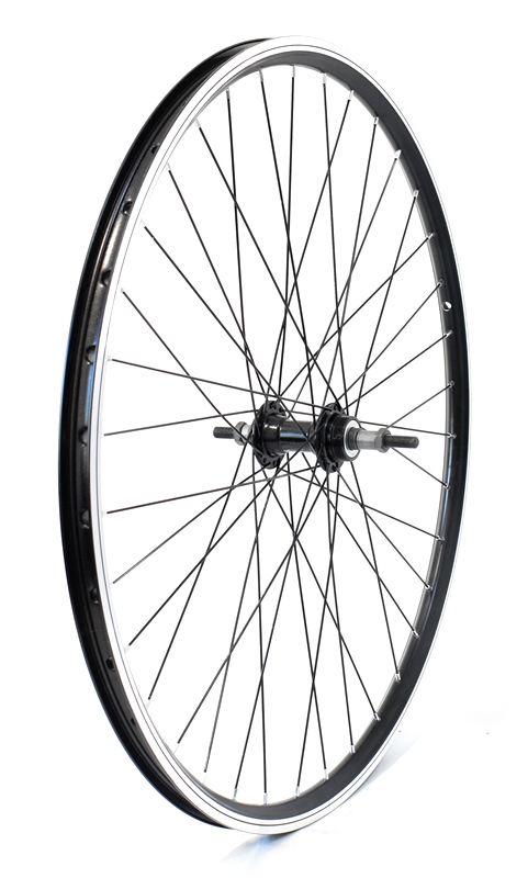 HÁTSÓKERÉK MTB 27,5 DUPLAFALÚ FEKETE CNC V-FÉKES MENETES ASS.ALU AGY