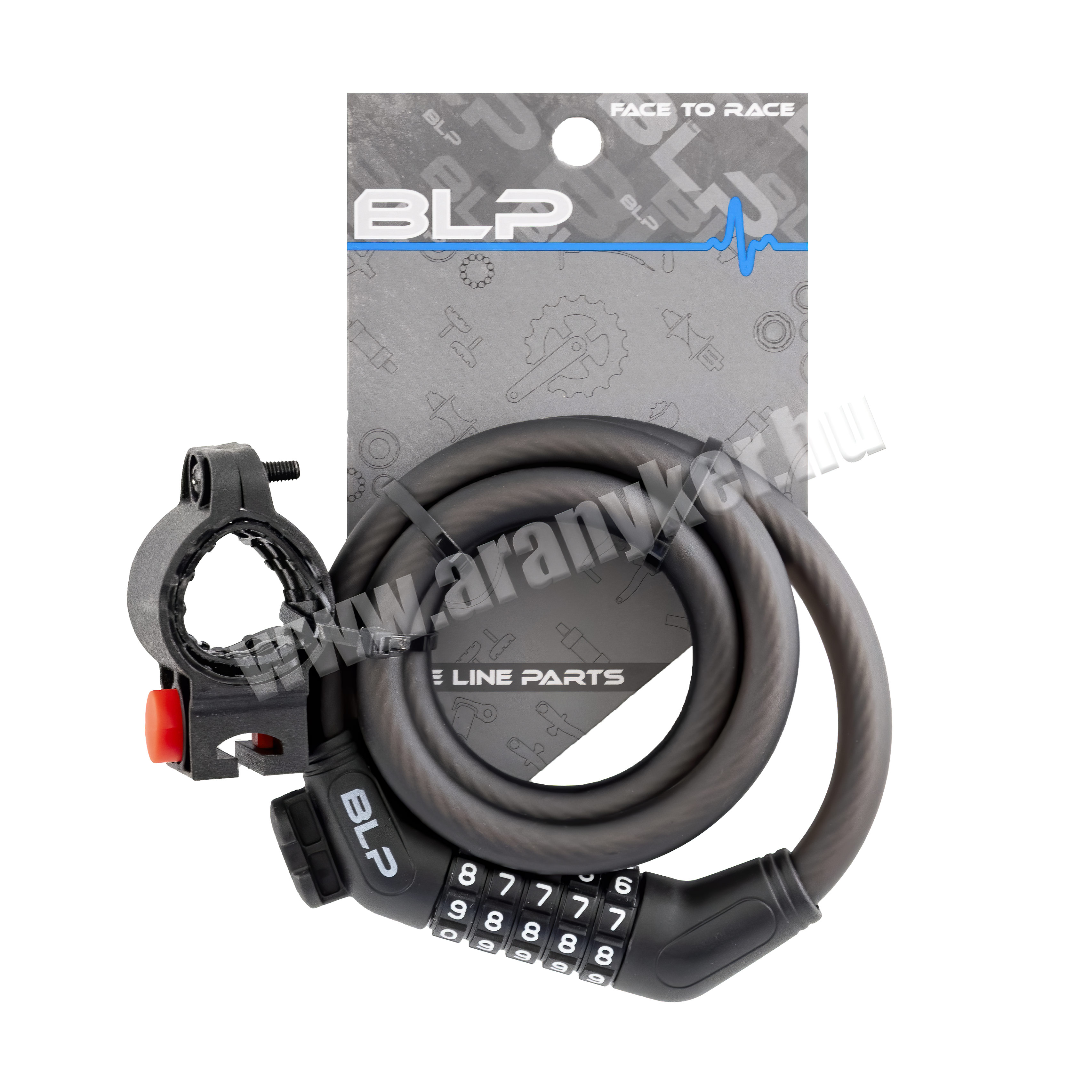 LAKAT BLP 5 SZÁMKOBINÁCIÓS SPIRÁL 12X1000MM MATT FEKETE