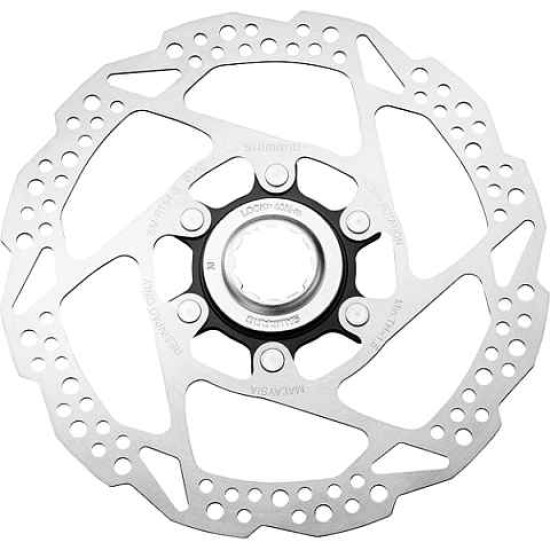 ROTOR FOR DISC BRAKE, SM-RT54, M 180MM, W/LOCK RING(INTERNAL SERRATION, BLACK), 1