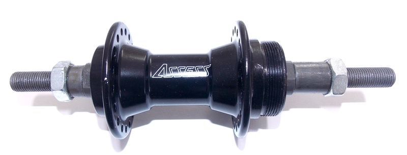 HÁTSÓAGY ASSESS MTB ALU FEKETE MENETES 3/8"X180MM 14G/36H OLD:135MM 1