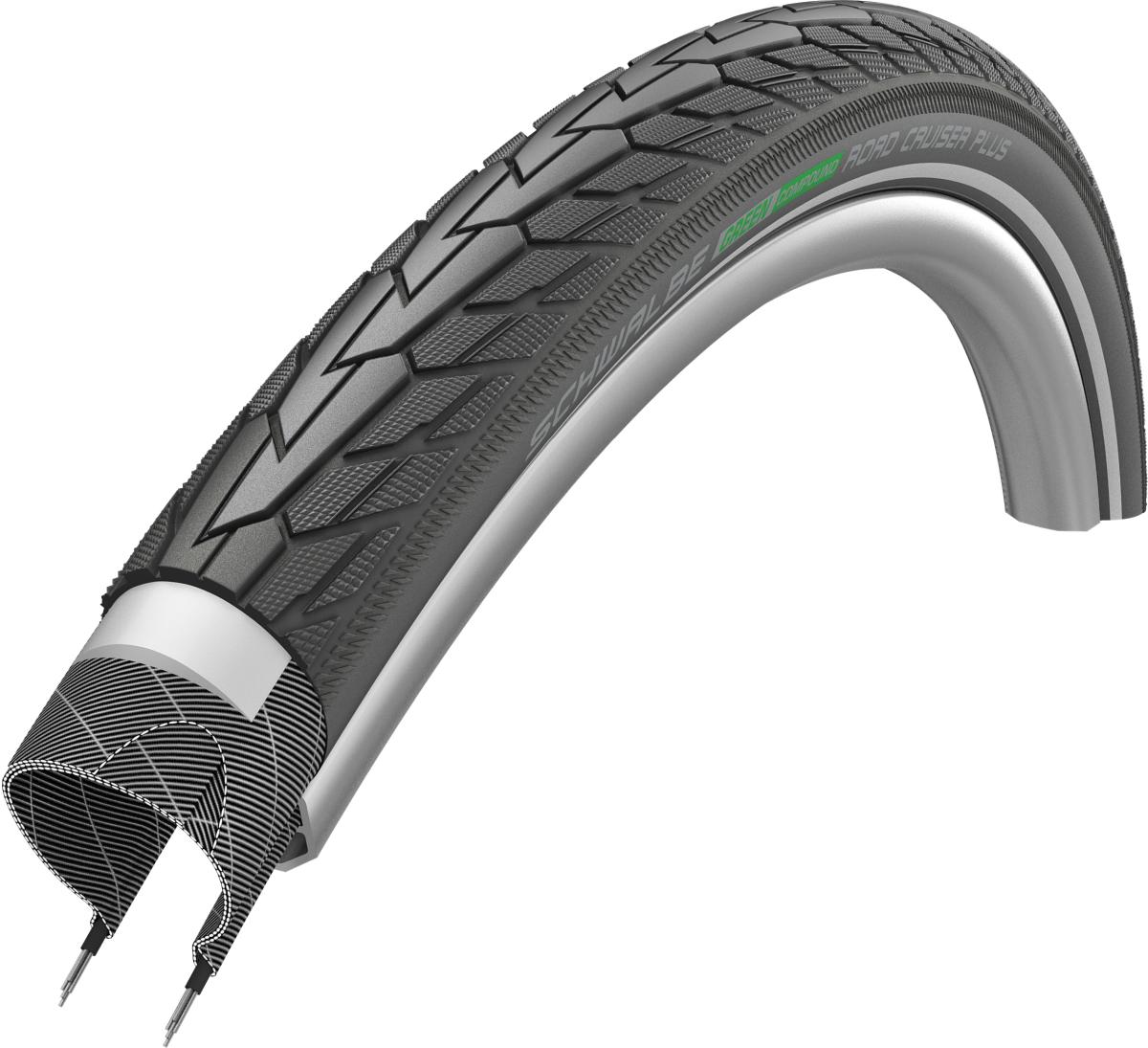 KÖP 700X45C (47-622) 28X1,75 SCHWALBE ROAD CRUISER PLUS HS484 FEKETE REFLEXCSÍKOS 1