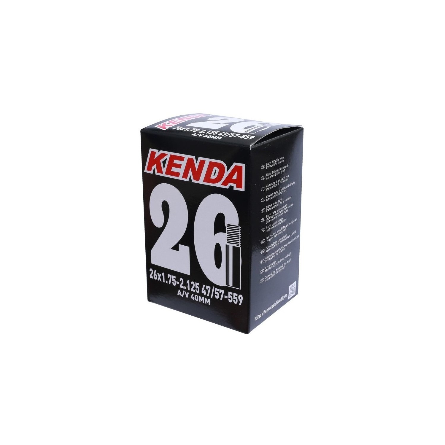 TÖM 26X1,75-2,125 (47/57-559) KENDA AV - 40MM DOBOZOS 1