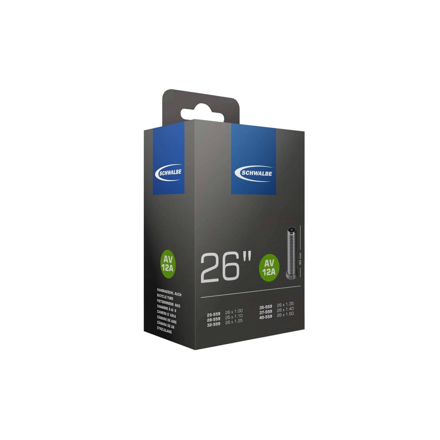 TÖM 26X1,00-1,50 (25/40-559) SCHWALBE AV12A - 40MM DOBOZOS 1