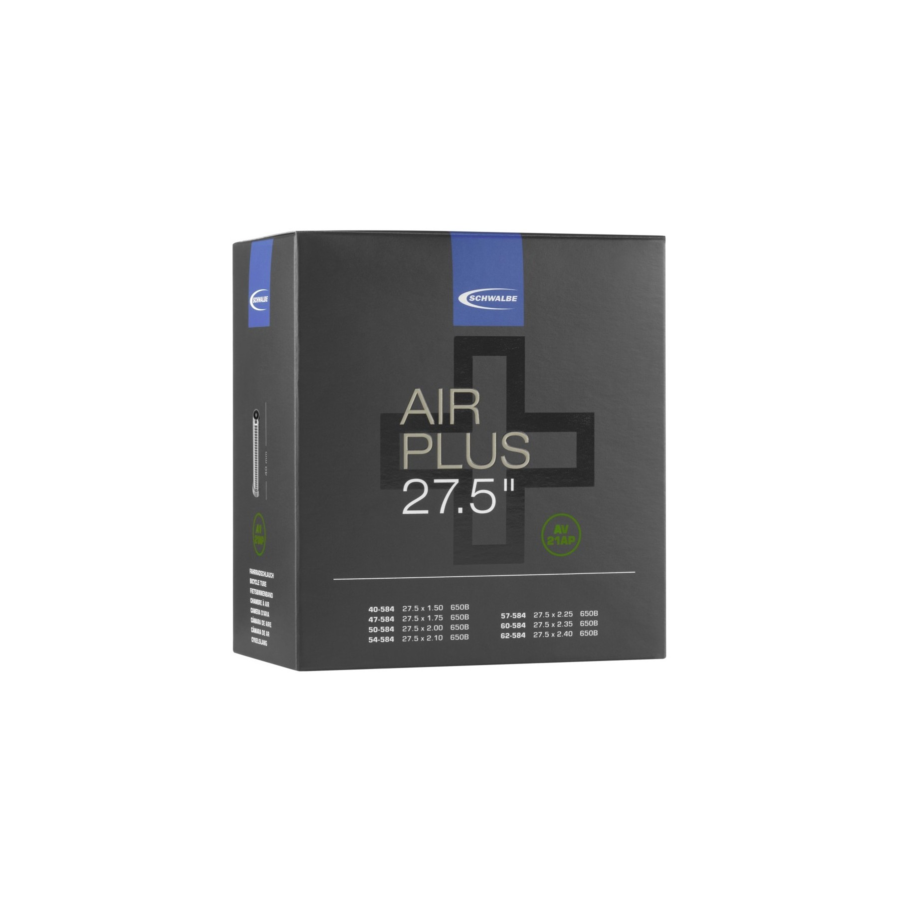 TÖM 27,5X1,50-2,40 (40/62-584) SCHWALBE AV21AP AIR PLUS - 40MM DOBOZOS