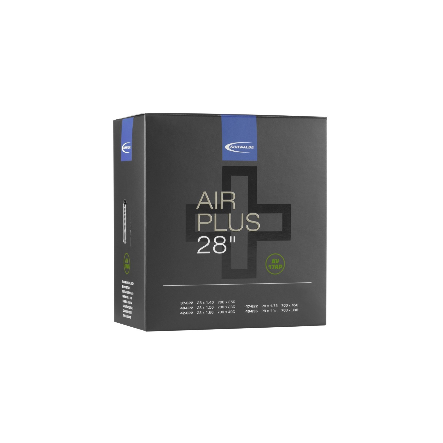 TÖM 700X35-45C (37/47-622/635) SCHWALBE AV17-AP AIR PLUS - 40MM DOBOZOS