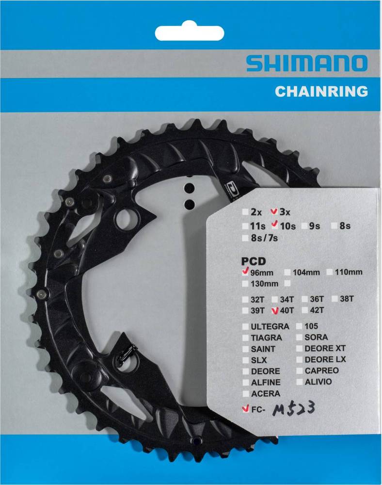 LÁNCKERÉK FC-M523 40F-AN FEKETE FOR CHAIN GUARD