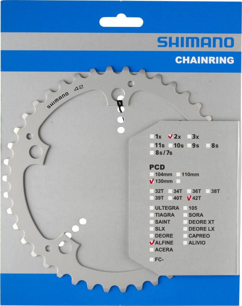 LÁNCKERÉK FC-S501CHAINRING 42T EZÜST 130MM 1