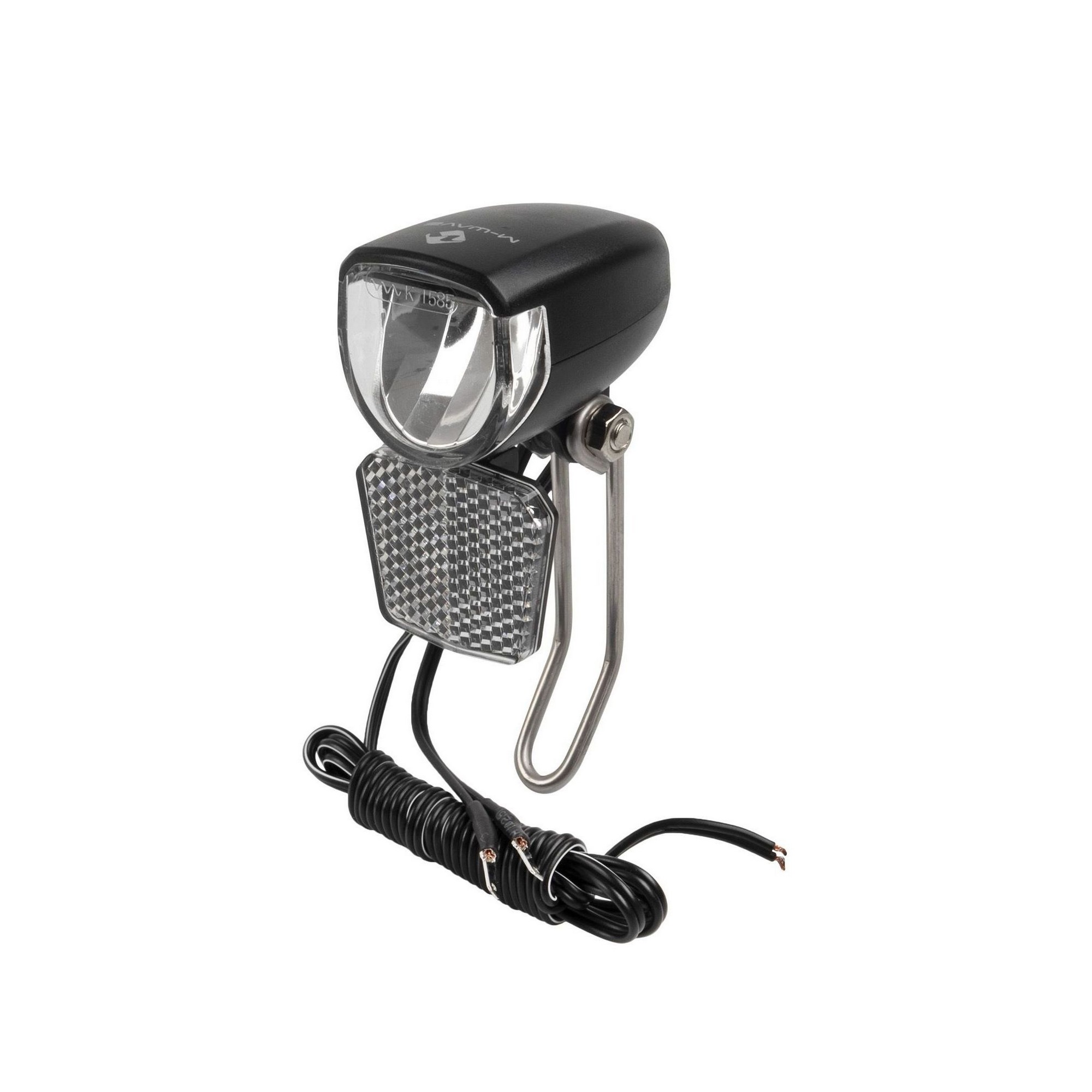 LÁMPA ELSŐ AGYDINAMÓS 1 LED M-WAVE APOLLON D 30LUX (KAPCSOLÓS) FEKETE