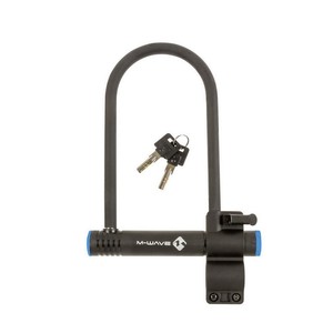 ZÁR U-LAKAT KULCSOS TARTÓVAL 14 x 197 x 245 MM - M-WAVE B245 MATT FEKETE