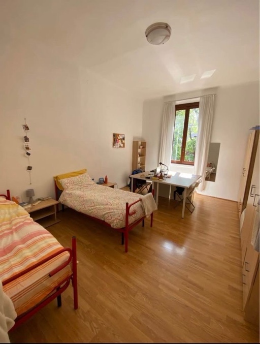 letto singolo in camera doppia  a Pavia