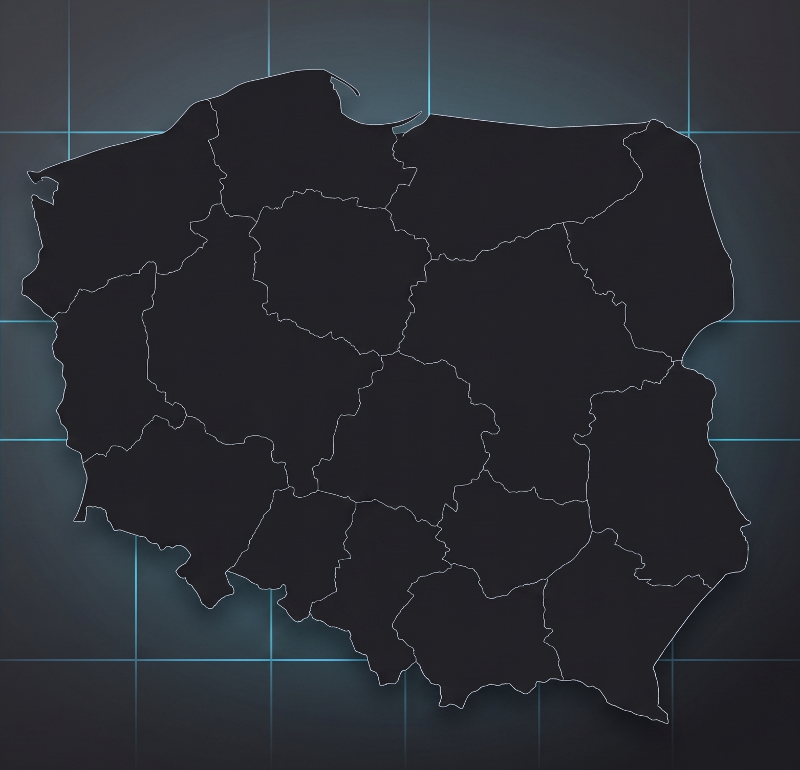 Mapa Polski z oddziałami Rondo360