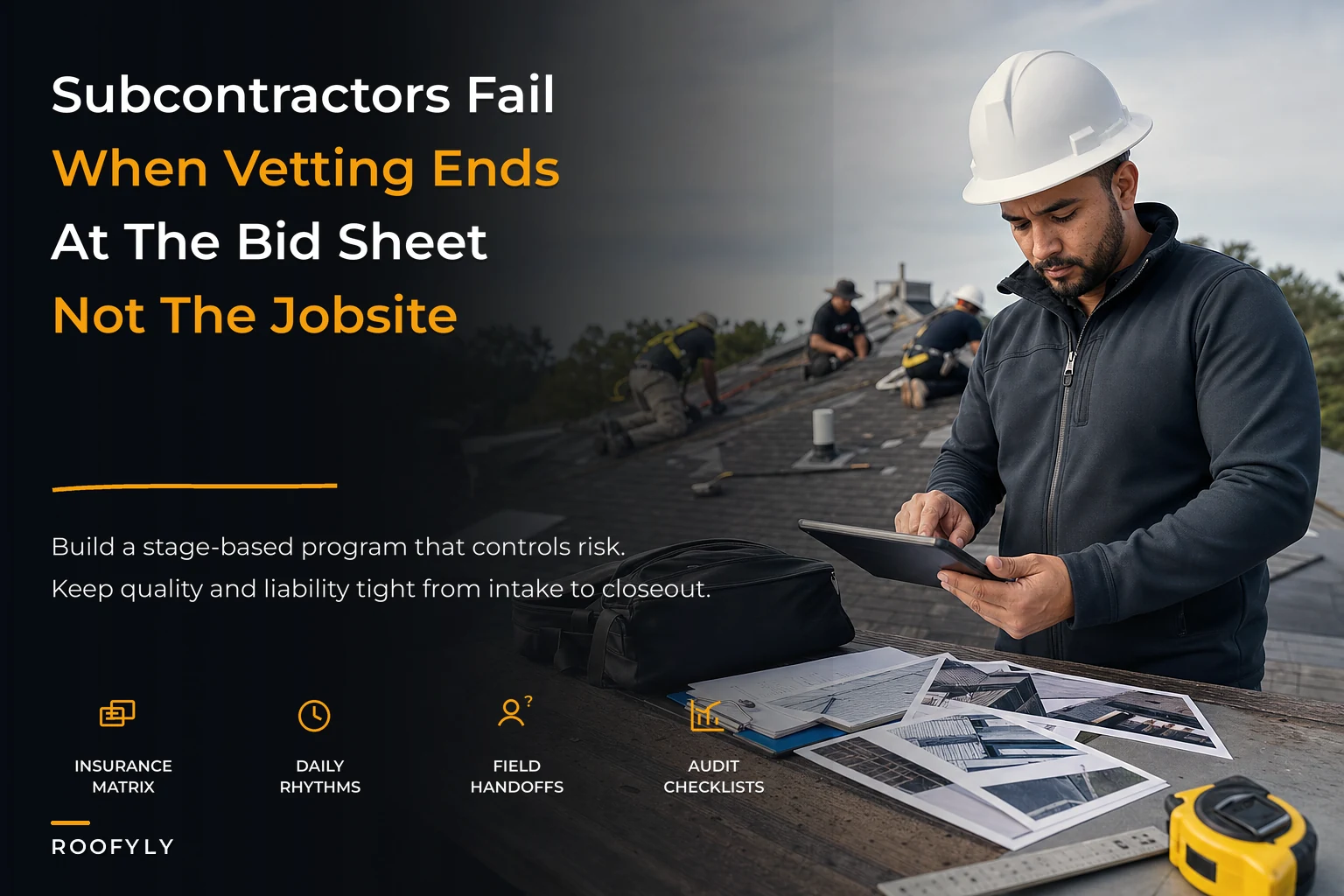Build a Stage-Based Subcontractor Program: Vetting Matrices, Legal-Lite Clauses and Handoff Artifacts for Roofing Ops