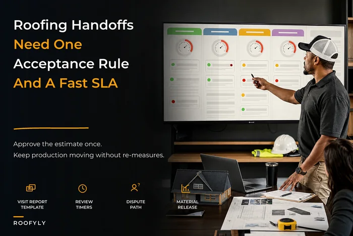 Estimator-to-production acceptance board and SLA rules for roofing teams